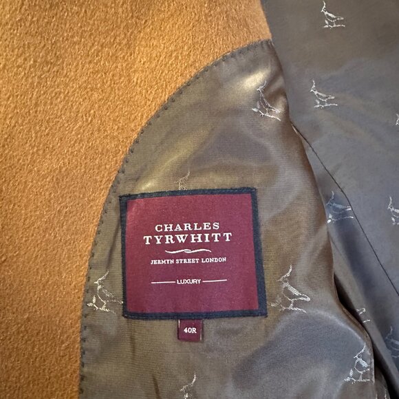 Charles Tyrwhitt LIght Camel Wool Overcoat - Picture 14 of 14